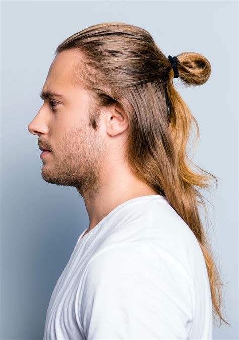 hair bun man|man bun on older men.